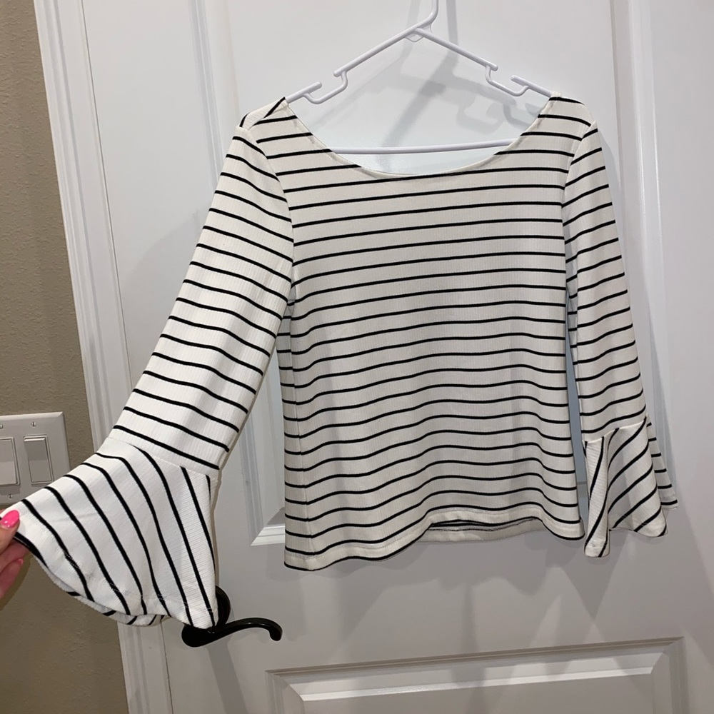 Striped Bell Sleeve Shirt
